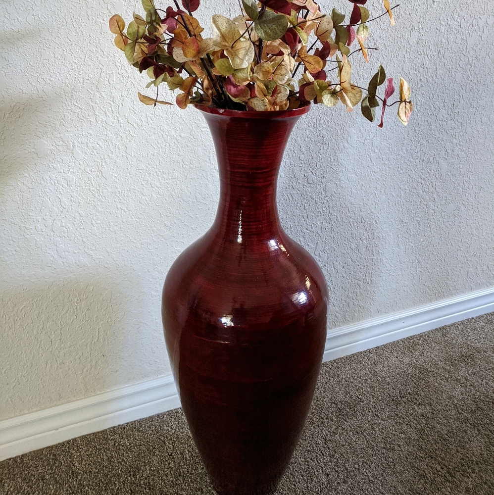 Pier 1 vase and floral stems